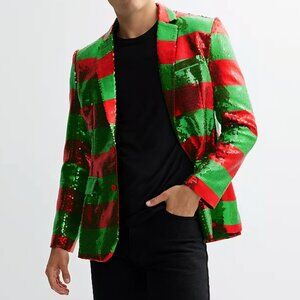 Suitmeister Men's Glittery Holiday Blazer- Size S- New!
